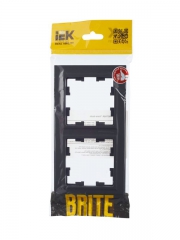 Рамка 2-м BRITE РУ-2-БрГ графит IEK BR-M22-K53 BR-M22-K53