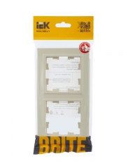 Рамка 2-м BRITE РУ-2-БрКр беж. IEK BR-M22-K10 BR-M22-K10