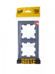 Рамка 2-м BRITE РУ-2-БрМ маренго IEK BR-M22-K35 BR-M22-K35