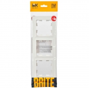 Рамка 3-м BRITE РУ-3-БрБ бел. IEK BR-M32-K01 BR-M32-K01