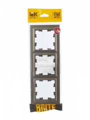 Рамка 3-м BRITE РУ-3-БрШ шампань IEK BR-M32-K37 BR-M32-K37