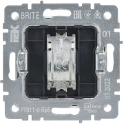 Розетка телевизионная оконечная TV СП Brite РТВ11-0-БрБ бел. IEK BR-A10-O-K01 BR-A10-O-K01
