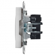 Розетка BRITE РС10-1-0-БрБ 10А без заземл. без защ. шторок бел. IEK BR-R10-10-K01 BR-R10-10-K01