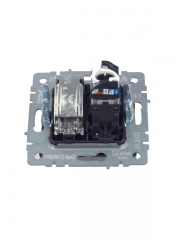 Розетка компьютерная + телевизионная 2-м Brite РТВ/РК12-БрШ RJ45 кат.5E + TV шампань IEK BR-AK20-1-K37 BR-AK20-1-K37