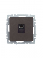 Розетка компьютерная СП RJ45 кат.5E BRITE РК10-БрТБ бронза IEK BR-K10-1-K45 BR-K10-1-K45