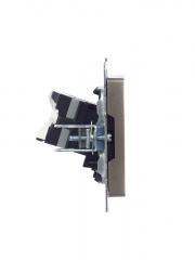 Розетка компьютерная СП RJ45 кат.5E BRITE РК10-БрШ шампань IEK BR-K10-1-K37 BR-K10-1-K37