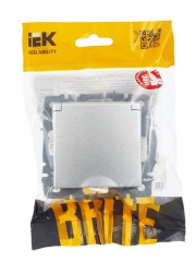 Розетка BRITE РСбш10-3-44-БрА 16А IP44 с заземл. защ. шторки с крышкой алюм. IEK BR-R16-16-44-K47 BR-R16-16-44-K47