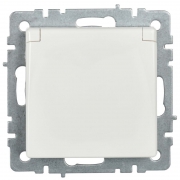 Розетка BRITE РСбш10-3-44-БрБ 16А IP44 с заземл. защ. шторки с крышкой бел. IEK BR-R16-16-44-K01 BR-R16-16-44-K01