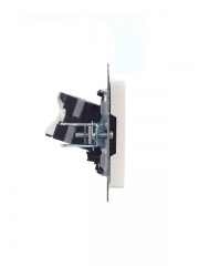 Розетка компьютерная СП RJ45 кат.5E BRITE РК10-БрЖ жемчуж. IEK BR-K10-1-K36 BR-K10-1-K36