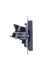 Розетка компьютерная СП RJ45 кат.5E BRITE РК10-БрМ маренго IEK BR-K10-1-K35 BR-K10-1-K35