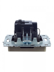 Розетка BRITE РС11-1-0-БрШ 16А с заземл. без защ. шторки шампань IEK BR-R11-16-K37 BR-R11-16-K37