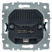Розетка BRITE РЮш11-1-БрБ 16А с USB A+C 18Вт с заземл. защ. шторки бел. IEK BR-R14-16-U22-018-K01 BR-R14-16-U22-018-K01