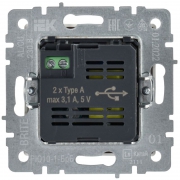 Розетка BRITE USB A+A 3.1А РЮ10-1-БрБ бел. IEK BR-U21-D31-K01 BR-U21-D31-K01