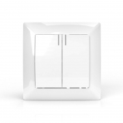 Выключатель 2-кл. СП AVA 10А IP20 с индикатором в сборе бел. TOKOV ELECTRIC TKL-AV-V2IF-C01 TKL-AV-V2IF-C01