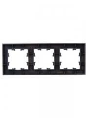 Рамка 3-м BRITE РУ-3-1-БрА металл алюм. IEK BR-M32-M-K47 BR-M32-M-K47