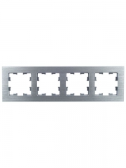 Рамка 4-м BRITE РУ-4-1-БрА металл алюм. IEK BR-M42-M-K47 BR-M42-M-K47