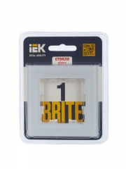 Рамка 1-м BRITE РУ-1-2-БрБ стекло бел. IEK BR-M12-G-K01 BR-M12-G-K01