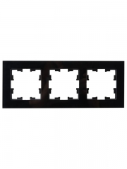 Рамка 3-м BRITE РУ-3-2-БрЧ стекло черн. IEK BR-M32-G-K02 BR-M32-G-K02
