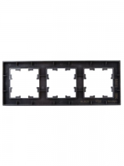 Рамка 3-м BRITE РУ-3-2-БрСе стекло сер. IEK BR-M32-G-K03 BR-M32-G-K03