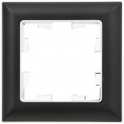 Рамка 1-м BRITE РУ-1-Бр хром/черн. IEK BR-M12-12-2-K23 BR-M12-12-2-K23