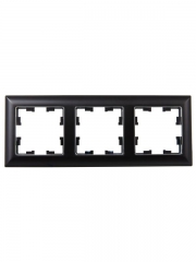 Рамка 3-м BRITE РУ-3-Бр хром/черн. IEK BR-M32-12-2-K23 BR-M32-12-2-K23