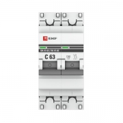 Выключатель авт. мод. 2п C 63А ВА 47-63 4.5кА PROxima EKF mcb4763-2-63C-pro mcb4763-2-63C-pro