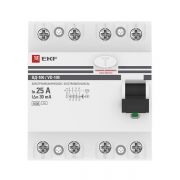 Выключатель диф. тока 4п 25А 30мА ВД-100 УЗО (эл-мех.) PROxima EKF elcb-4-25-30-em-pro elcb-4-25-30-em-pro