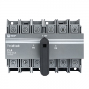 Рубильник 3п 63А реверсивный с рукояткой для прямой установки TwinBlock EKF tb-s-63-3p-rev tb-s-63-3p-rev