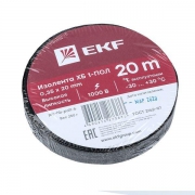 Изолента ХБ 1-ПОЛ 20мм (рул.20м) (250г) PROxima EKF plc-hb-pol1-6 plc-hb-pol1-6
