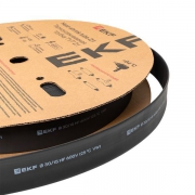 Трубка термоусадочная ТУТ нг 30/15 черн. (уп.50м) EKF tut-30-b tut-30-b