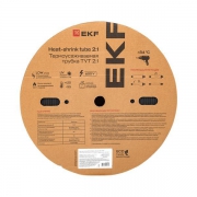 Трубка термоусадочная ТУТ нг 30/15 черн. (уп.50м) EKF tut-30-b tut-30-b