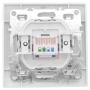 Розетка компьютерная 1-м СП Минск RJ45 бел. Basic EKF ERK01-035-10 ERK01-035-10