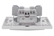 Розетка 1-м СП Минск 16А IP20 с заземл. защ. шторки бел. Basic EKF ERR16-028-100 ERR16-028-100
