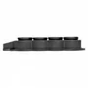 Розетка 4-м 16А IP44 2P+PE 230В с защ. крышками каучук Basic EKF RPS-020-16-230-44 RPS-020-16-230-44