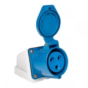 Розетка наруж. уст. 32А 220В 2P+E IP44 EKF (123) ps-123-32-220 ps-123-32-220