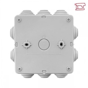 Коробка распределительная КМР-030-014 100х100х50 IP55 с крышкой 10 мембранных вводов розн. стикер EKF plc-kmr-030-014-r plc-kmr-030-014-r