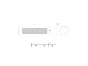 Болт с шестигранной головкой М10х30 EKF b6grm10x30 b6grm10x30