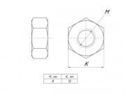 Гайка шестигранная М8 EKF g6grm8 g6grm8