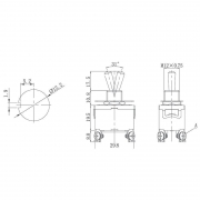 Тумблер 250В 15А (4c) ON-OFF 2п (KN-201) Rexant 36-4130 36-4130