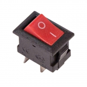 Выключатель клавишный 250В 3А (2с) ON-OFF Micro RWB-101 красн. Rexant 36-2011 36-2011