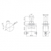 Тумблер 250В 15А (2с) ON-OFF 1п (KN-101) Rexant 36-4110 36-4110