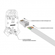 Разъем сетевой LAN на кабель штекер 8Р8С (RJ-45) под обжим (уп.2шт) Rexant 06-0081-A2 06-0081-A2