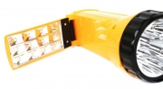 Фонарь аккумуляторный LED3819CSM 9LED + 12SMD 2 режима аккум. SLA 220В желт. Ultraflash 12860 12860