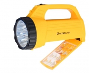 Фонарь аккумуляторный LED3819CSM 9LED + 12SMD 2 режима аккум. SLA 220В желт. Ultraflash 12860 12860