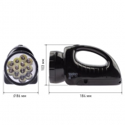 Фонарь-прожектор аккумуляторный TSP12 12 + 18LED аккум. 4В 1.8А.ч ЗУ 220В (картон. упак.) Трофи C0045551 C0045551