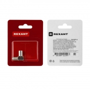 Переходник антенный гнездо F-штекер TV угловой блист. Rexant 06-0027-A 06-0027-A