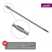 Отвертка шлицевая SL 4х100мм двухкомпонентн. рукоятка Rexant 12-6424 1652694