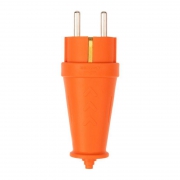 Вилка прямая влагозащ. 16А IP44 с заземл. COMPACT каучук оранж. Rexant 111-202 111-202