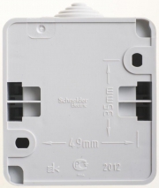 Переключатель проходной 1-кл. ОП Этюд 10А IP44 10AX сер. SE BA10-046C BA10-046C