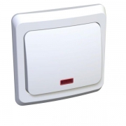 Выключатель 1-кл. СП Этюд 10А IP20 с подсветкой бел. SE BC10-005B BC10-005B